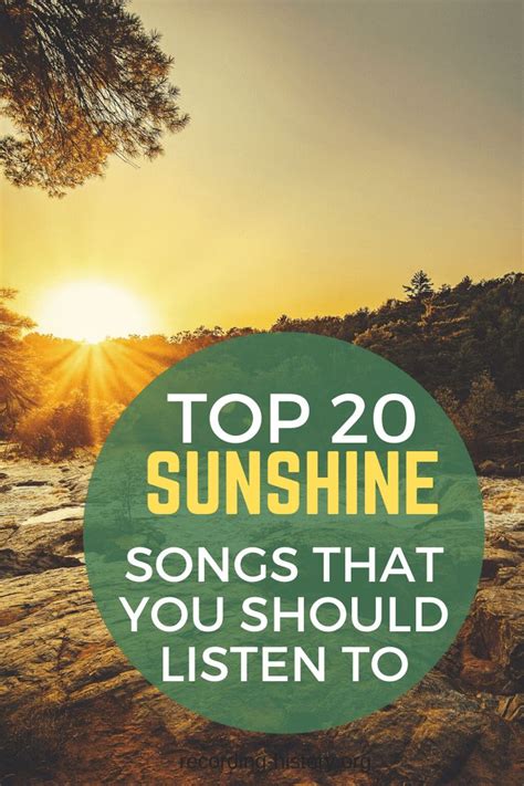 songs with sun in the title or lyrics